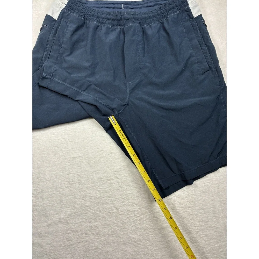 BIRD DOGS Shorts Men Sz L Blue Lined Gym Training Workout Casual 9
